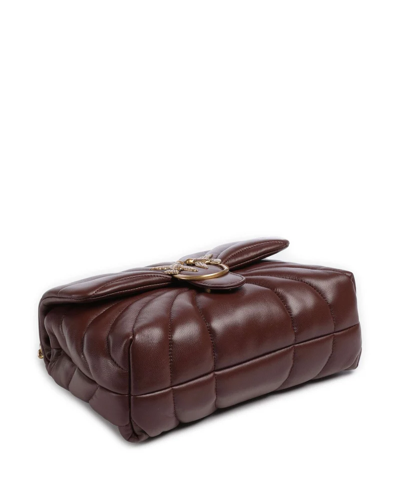 Pinko Love Puff Classic Schultertasche burgundy wine/antique gold