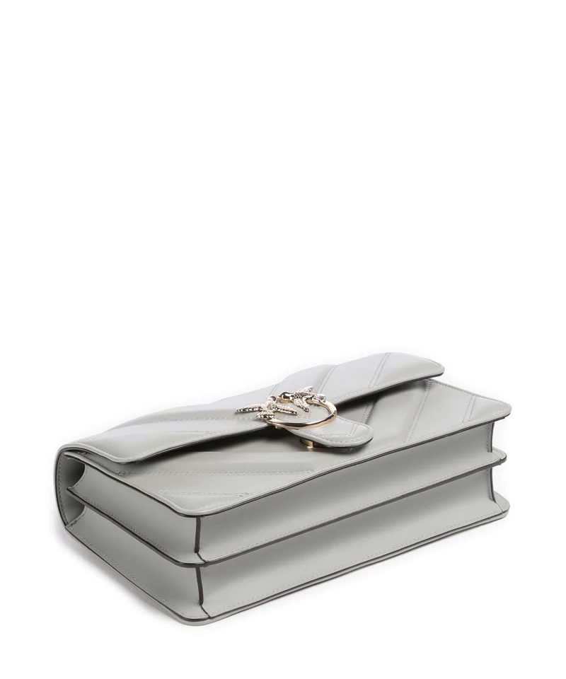Pinko Love One Classic Schultertasche grigio perla/gold mordore
