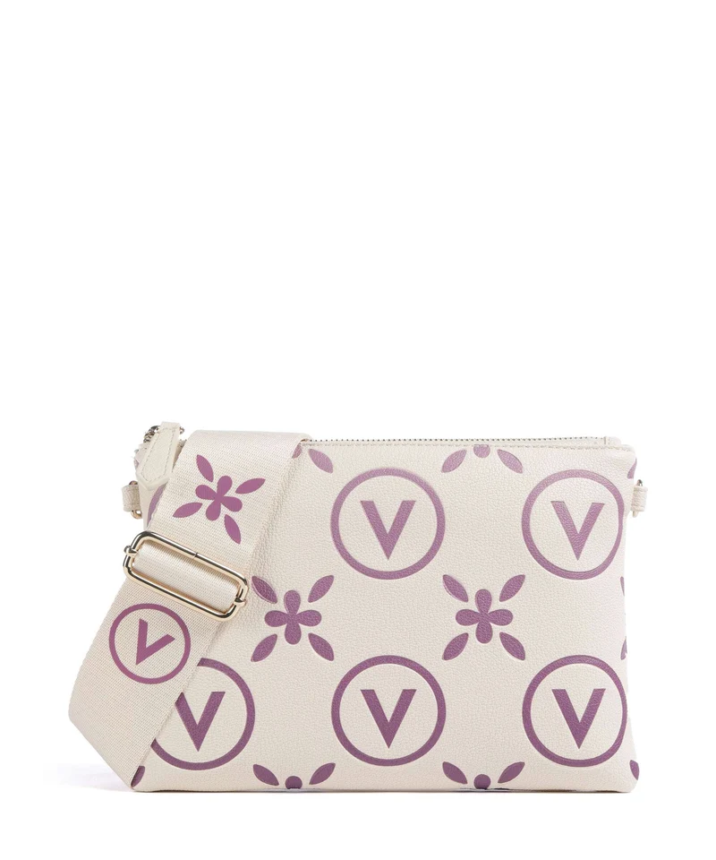 Valentino Bags Samba Re Print Umhängetasche ecru/rosa