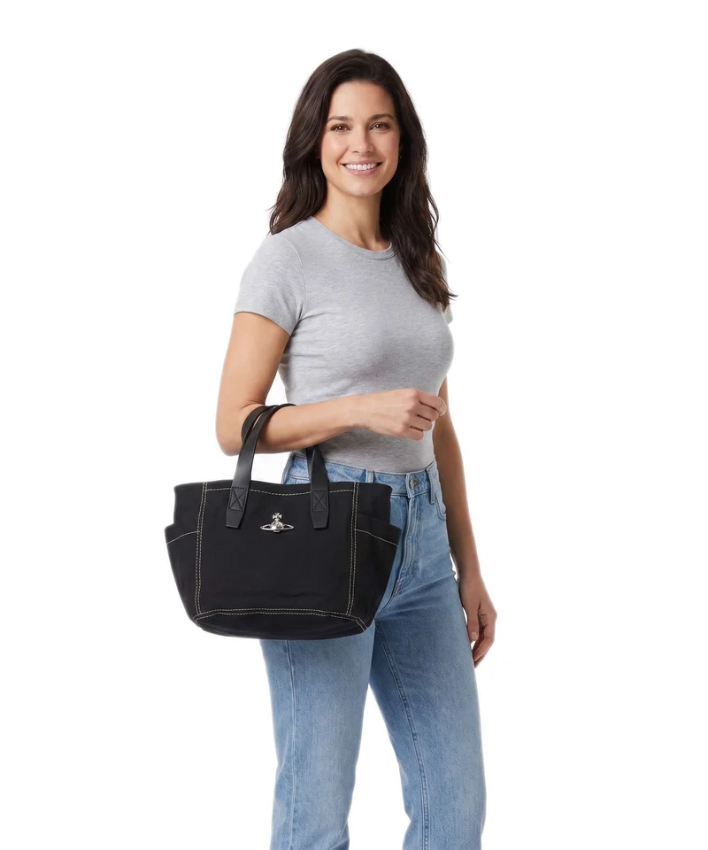 Vivienne Westwood Henry Canvas Small Handtasche black