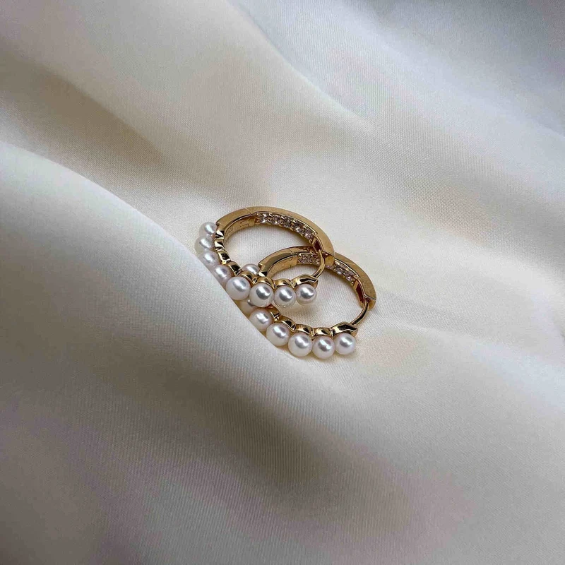 Sif Jakobs Padua 925 Sterling Silver Gold Coloured Medi Earrings SJ-E22214-PCZ-YG