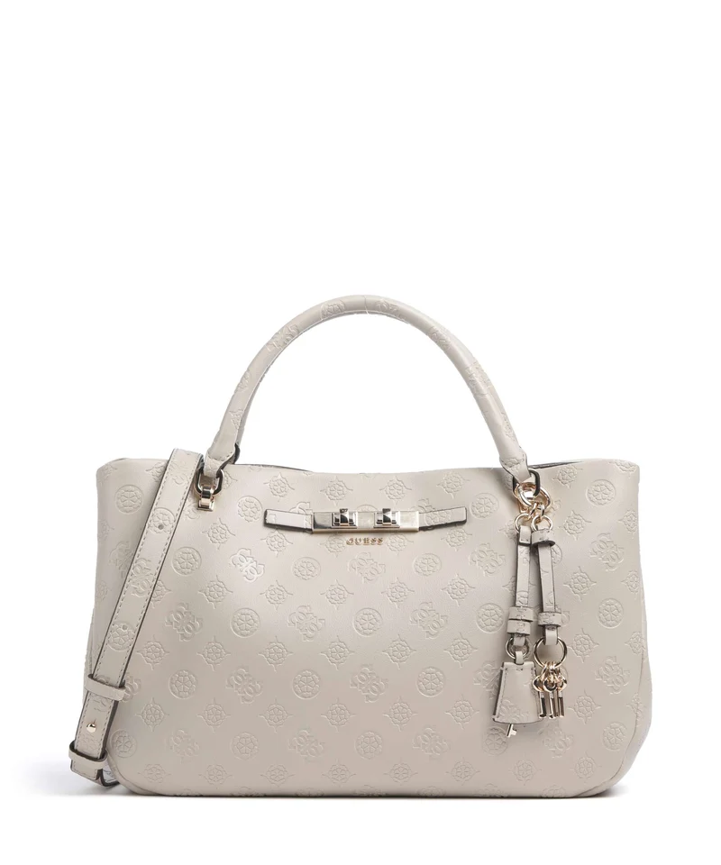 Guess Carmella Girlfriend Handtasche bone logo