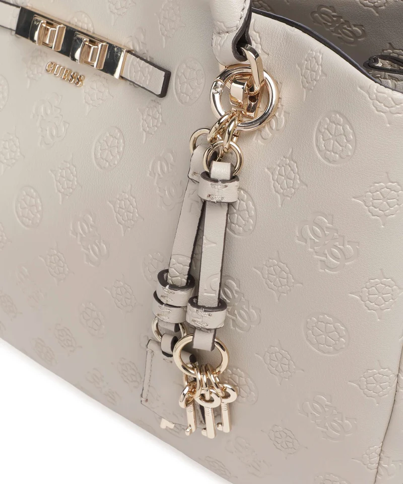 Guess Carmella Girlfriend Handtasche bone logo