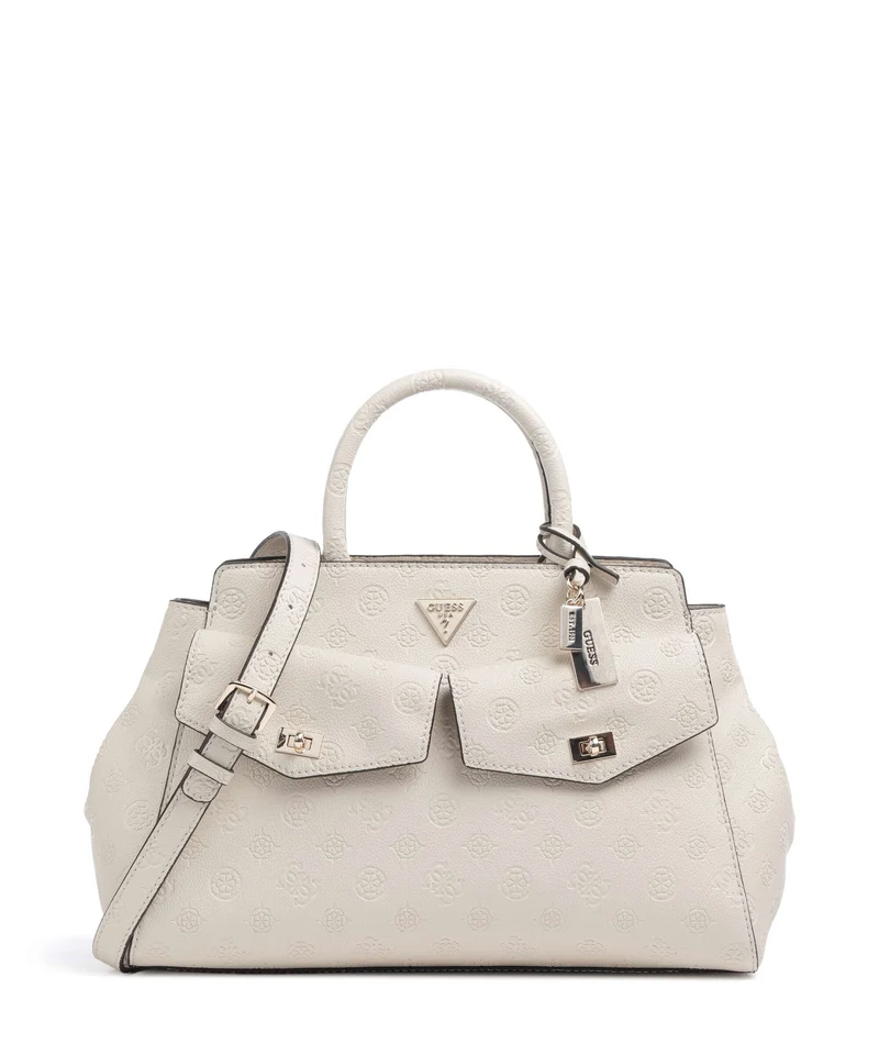 Guess Blake Large Handtasche bone logo