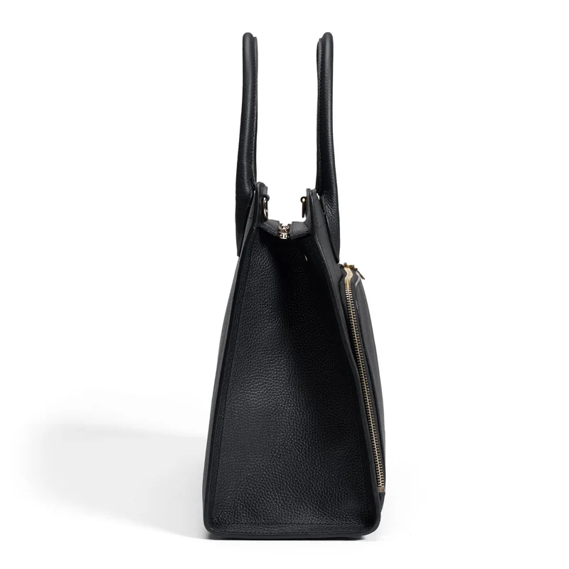 Isabel Bernard Honoré Nadine Schwarze Leder Handtasche aus Kalbsleder IB25032