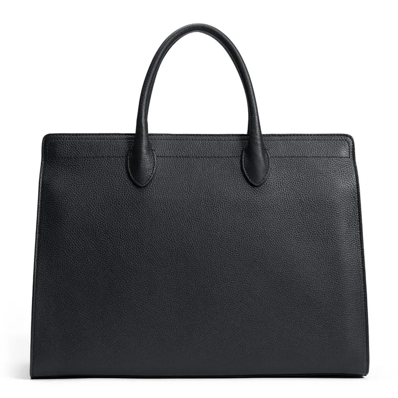 Isabel Bernard Honoré Nadine Schwarze Leder Handtasche aus Kalbsleder IB25032