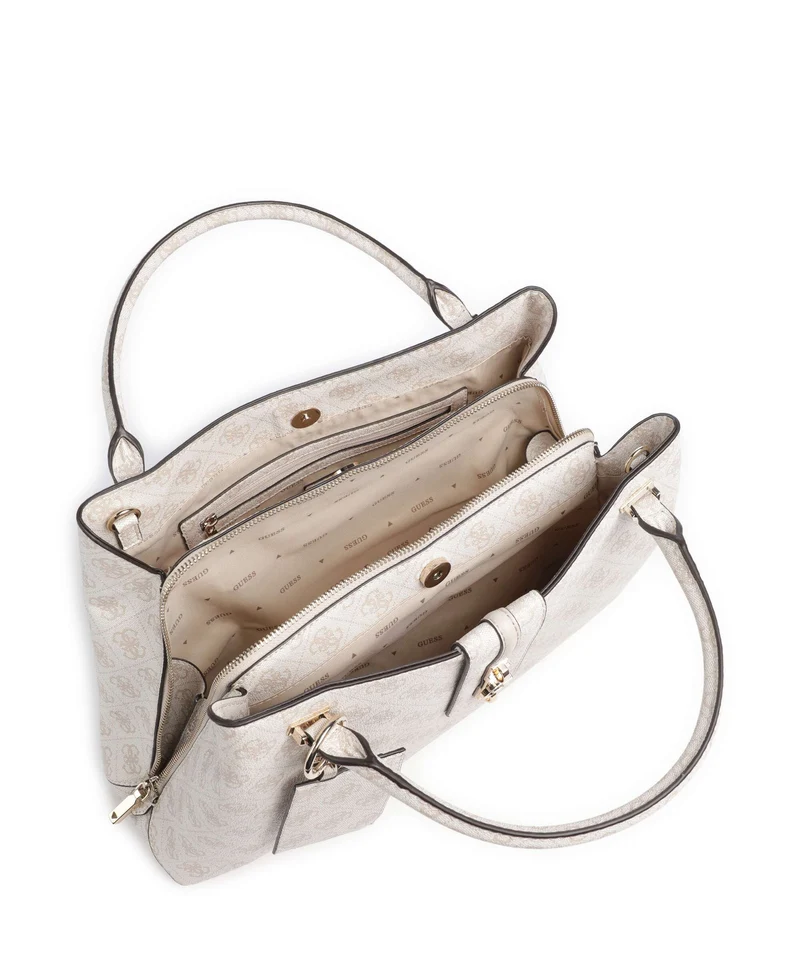 Guess Yvonne Girlfriend Logo Handtasche stone logo