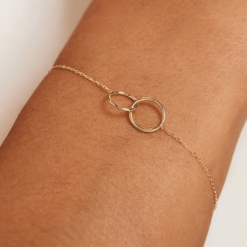 Isabel Bernard Cadeau d'Isabel 14 Karat | Gold Halskette und Armband Geschenksets IB90130