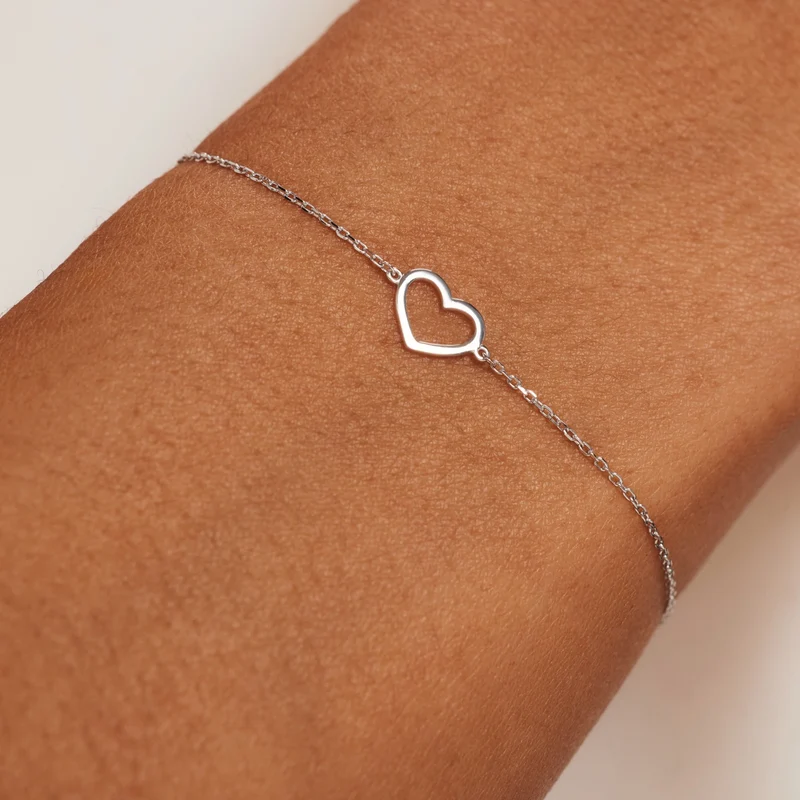 Isabel Bernard Cadeau d'Isabel 14 Karat | Weißgold Halskette und Armband Geschenksets IB90059