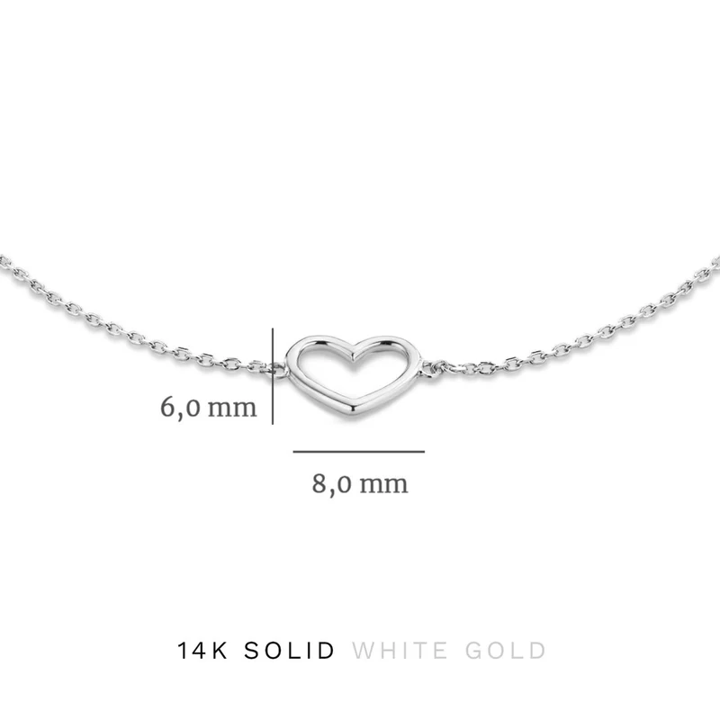 Isabel Bernard Cadeau d'Isabel 14 Karat | Weißgold Halskette und Armband Geschenksets IB90059