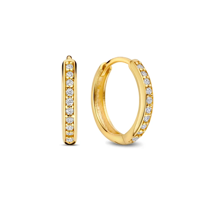 Isabel Bernard Cadeau d'Isabel 14 Karat Gold Ohrring-Set mit Zirkonia IB90188