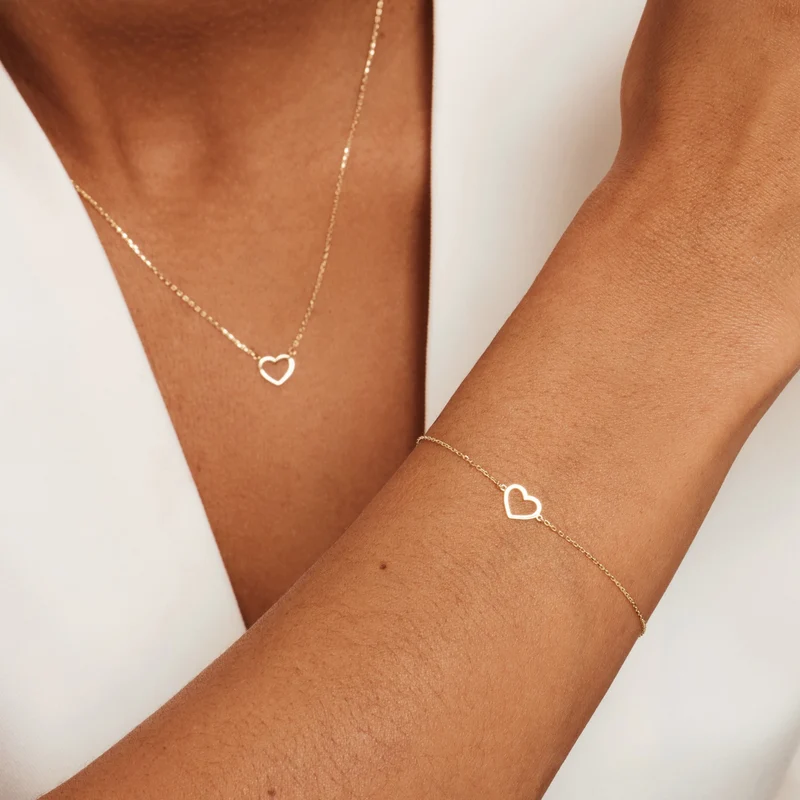 Isabel Bernard Cadeau d'Isabel 14 Karat | Gold Halskette und Armband Geschenksets IB90058