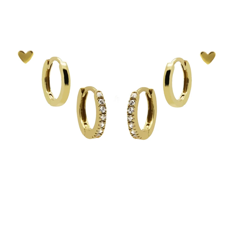 Karma 925 Sterling Silberen Goldfarbene You Rock Earparty EPV01GP