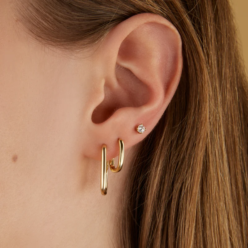 Karma 925 Sterling Silberen Goldfarbene Sun Kissed Earparty EPV06GP