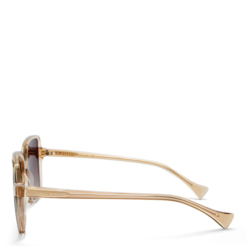 Isabel Bernard La Villette Rene Transparent Beige Quadratisch Sonnenbrille IB400000-02-14