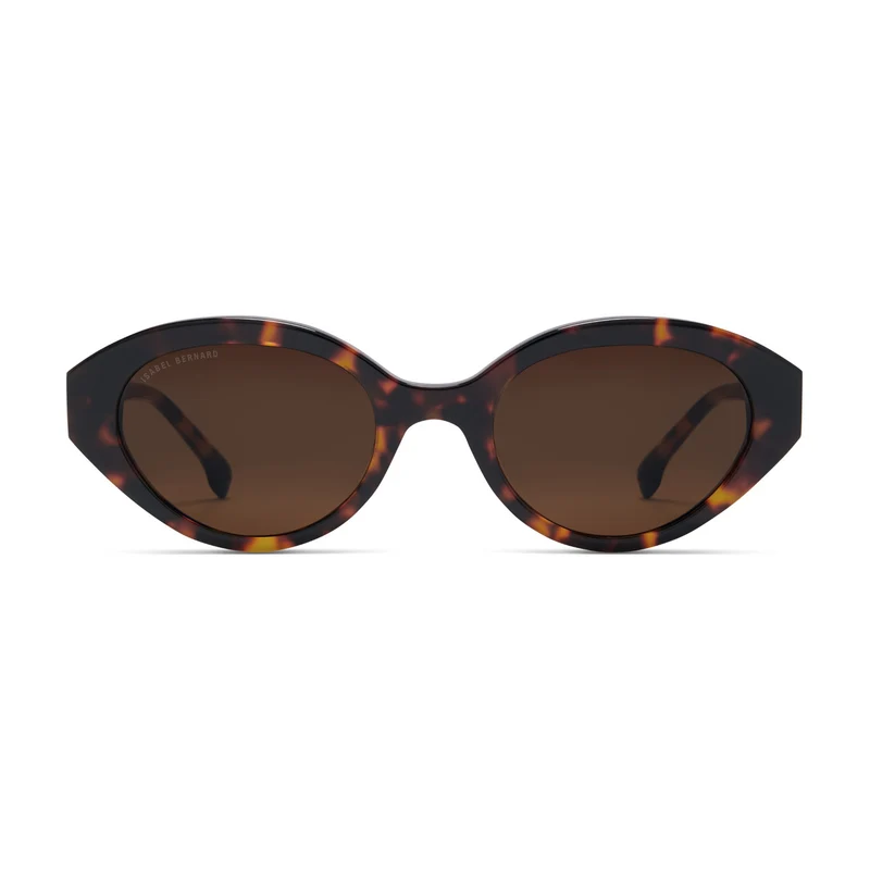 Isabel Bernard La Villette Rosaire Braun Tortoise Oval Sonnenbrille IB400002-14-14