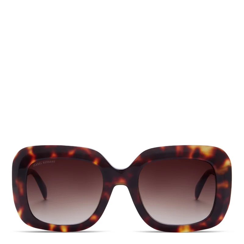 Isabel Bernard La Villette Rive Braun Tortoise Quadratisch Sonnenbrille IB400003-14-14