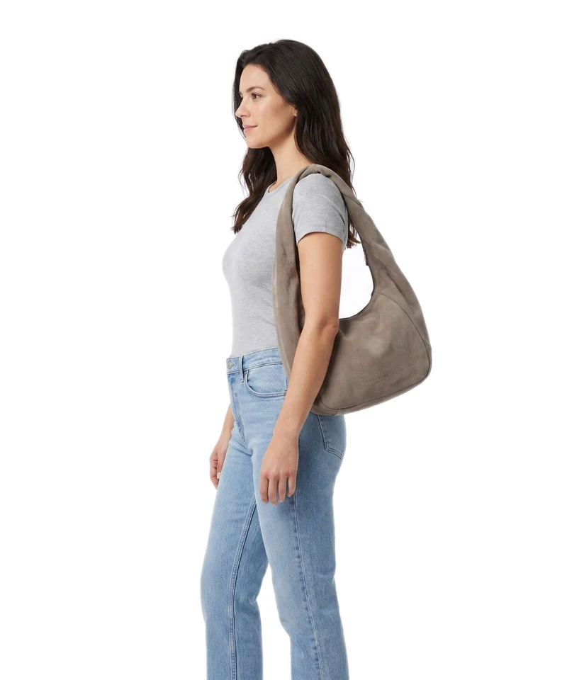 Liebeskind Farrah II Hydro Suede M Beuteltasche neutral grey