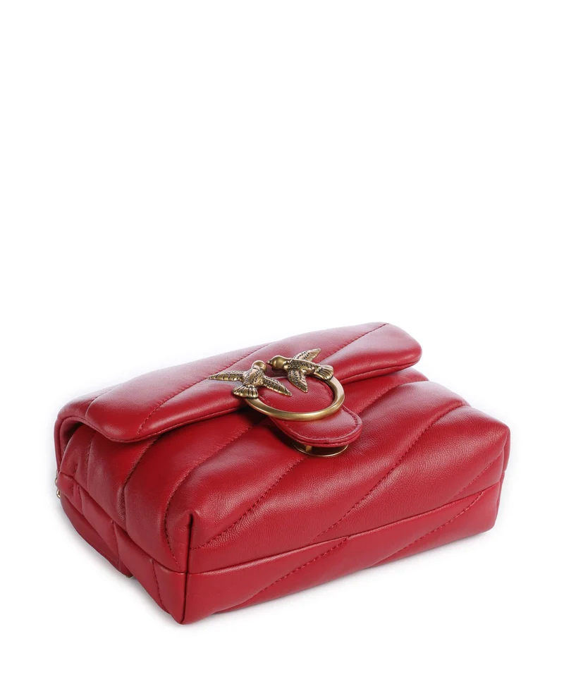 Pinko Love Puff Baby Schultertasche rosso rio/antique gold