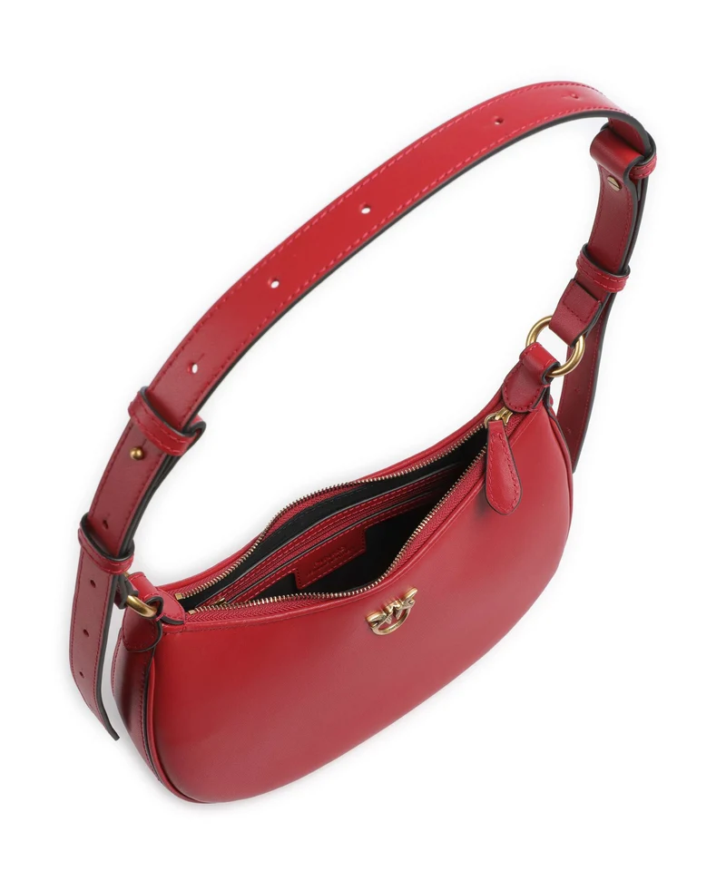 Pinko Half Moon Mini Schultertasche rosso rio/antique gold