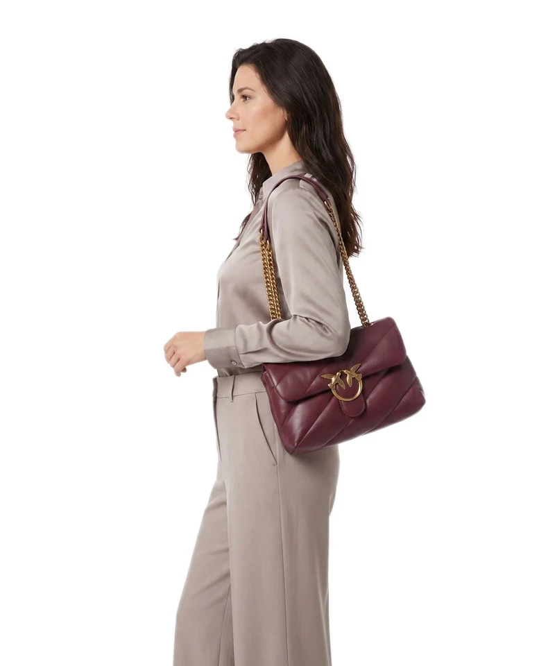 Pinko Love Puff Classic Schultertasche ribes intenso/antique gold