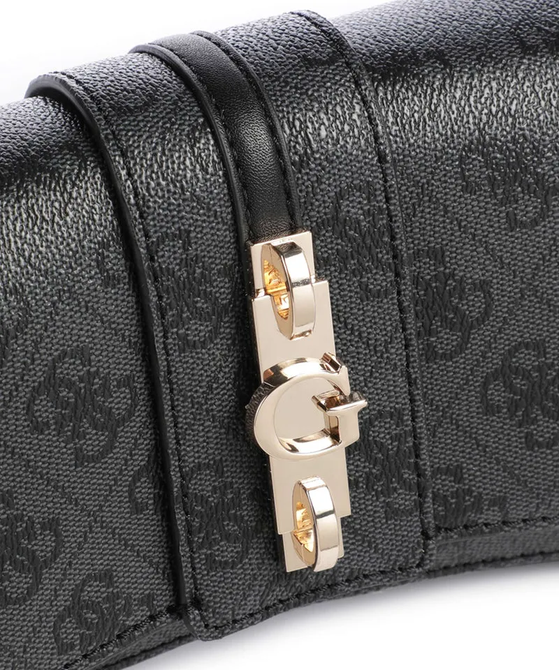 Guess Yvonne Logo Mini Handtasche coal logo