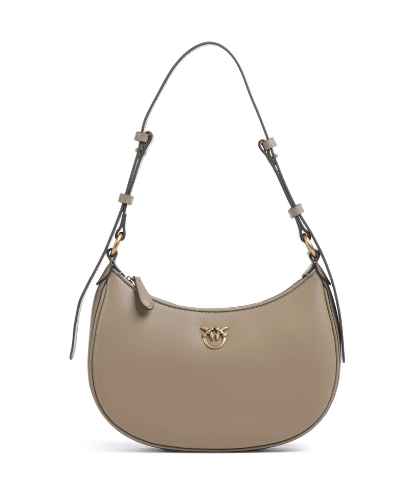 Pinko Half Moon Mini Schultertasche grigio talpa/antique gold