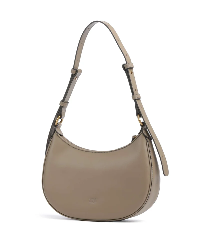 Pinko Half Moon Mini Schultertasche grigio talpa/antique gold