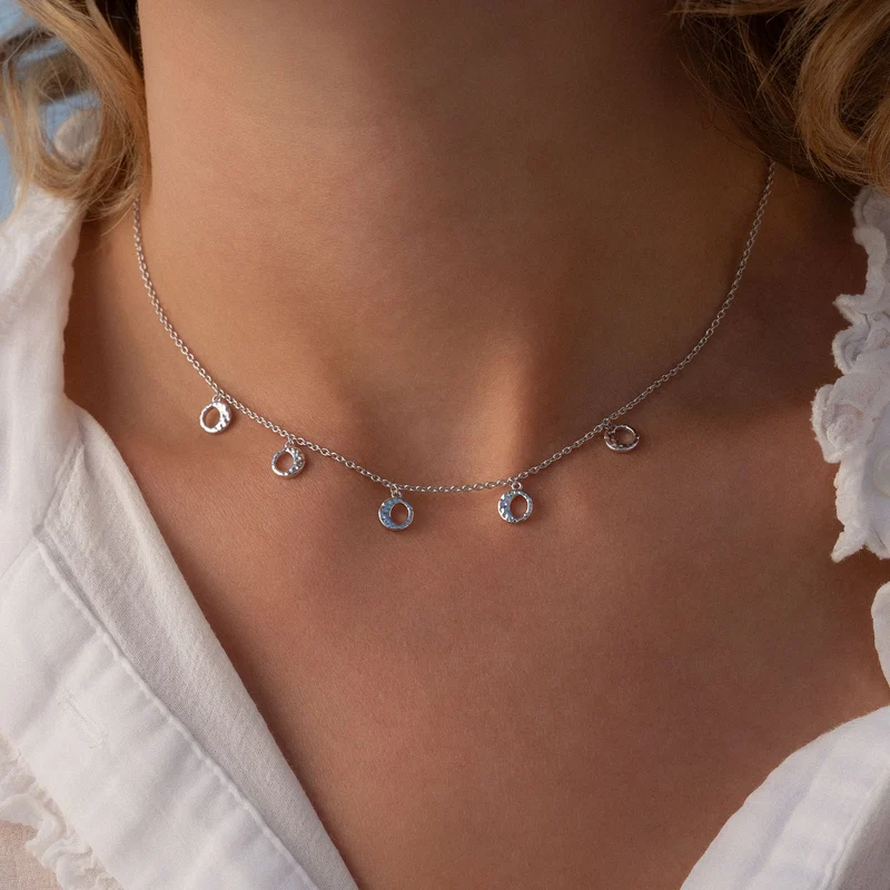 Violet Hamden Luna 925 Sterling Silberne Halskette mit Monden VH340033