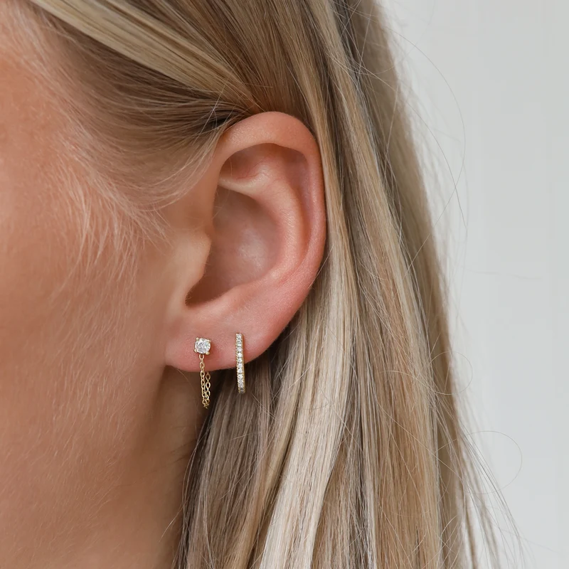 Karma 925 Sterling Silberen Goldfarbene Sun Kissed Earparty EPV22GP