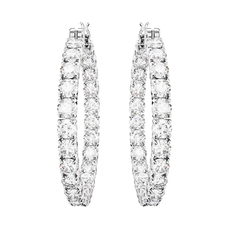 Swarovski Matrix Silberfarbene Ohrringe 5647715