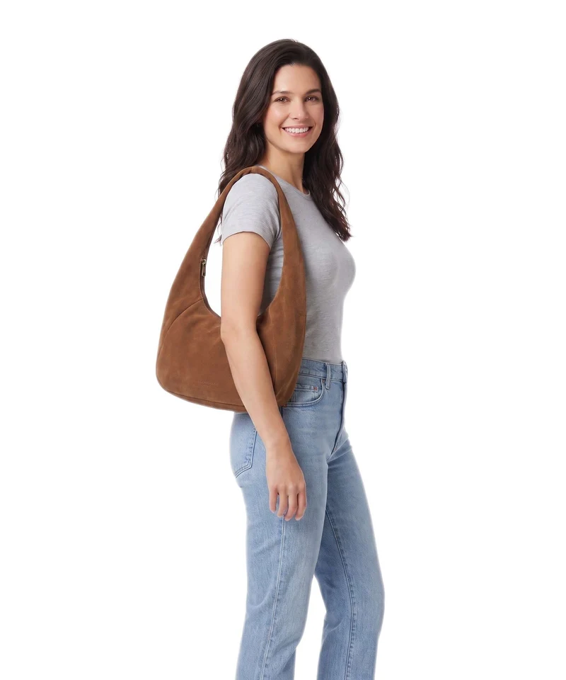 Liebeskind Farrah II Hydro Suede M Beuteltasche brown