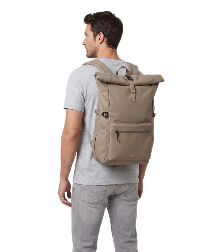 Sandqvist Stream L Rolltop Rucksack clay