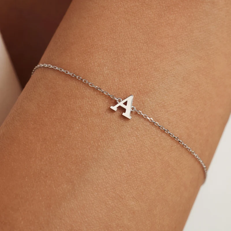 Isabel Bernard Saint Germain Rachel 14 Karat | Weißgold Initiale Armband IB320041-Z