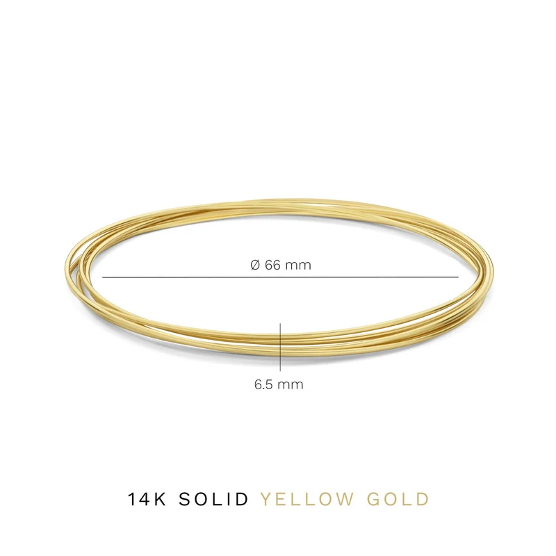 Isabel Bernard Cour d'Honneur Adora 14 Karat | Gold Bangle Set IB320111