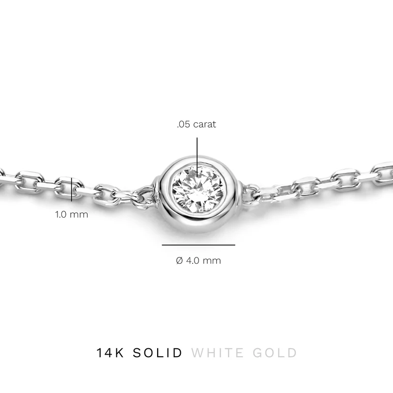 Isabel Bernard De la Paix Alfie 14 Karat | Weißgold Armband | Diamant 0.05 Karat | IBD320004