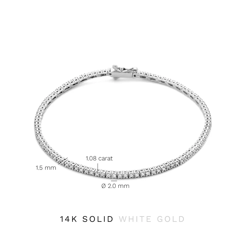 Isabel Bernard De la Paix Madeline 14 Karat | Weißgold Tennis Armband | Diamant 1.08 Karat | IBD320006