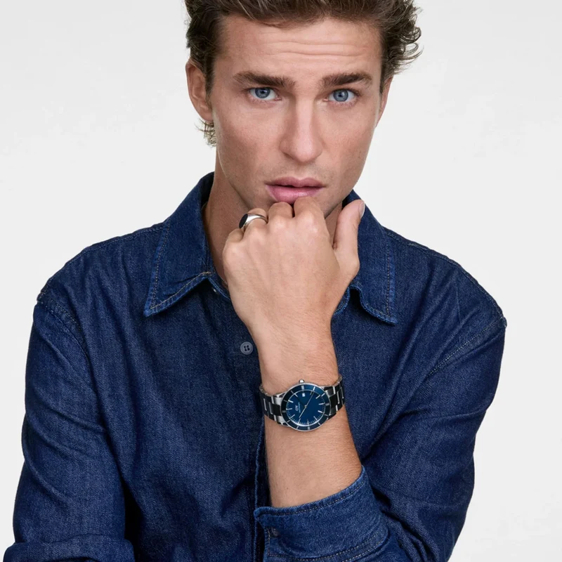 Daniel Wellington Iconic Paradigma Blu Arctic Enamel Herrenuhr DW00100820