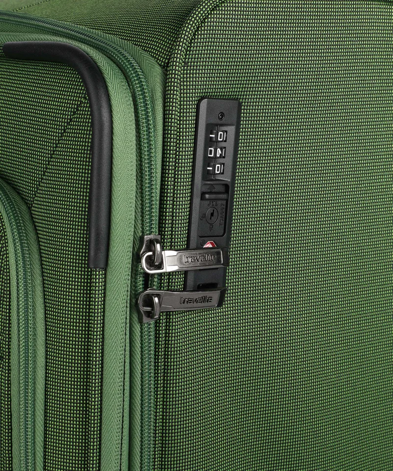 Travelite Cubis 4-Rollen Trolley Set green