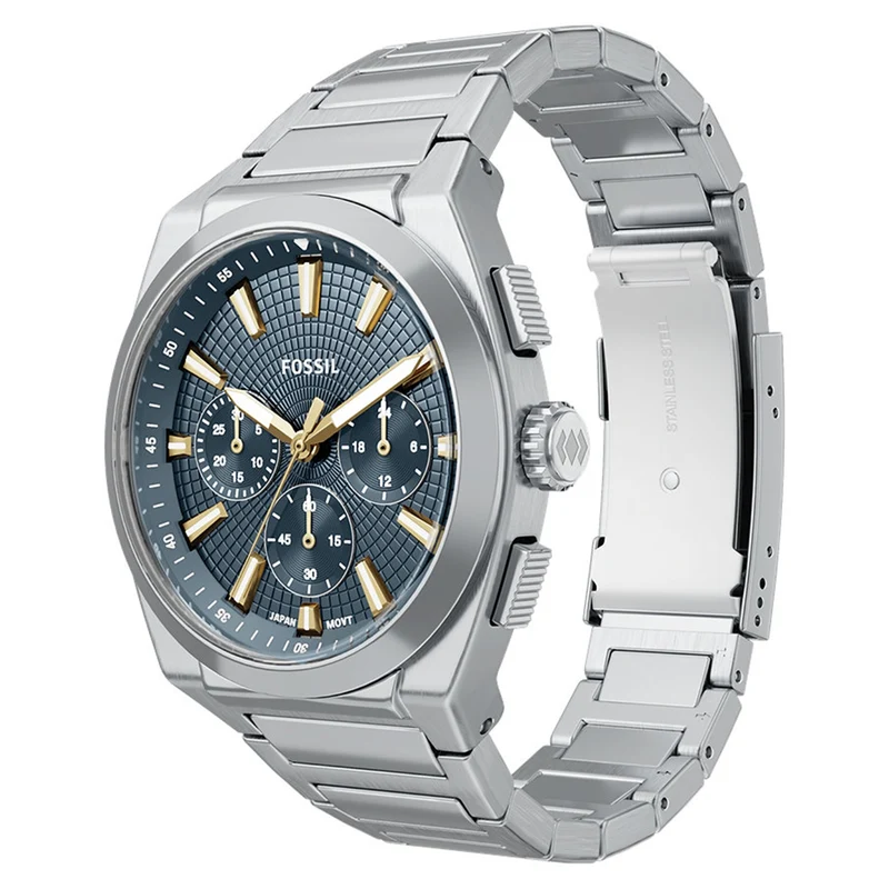 Fossil Everett Round Blue Dial Watch FS6154