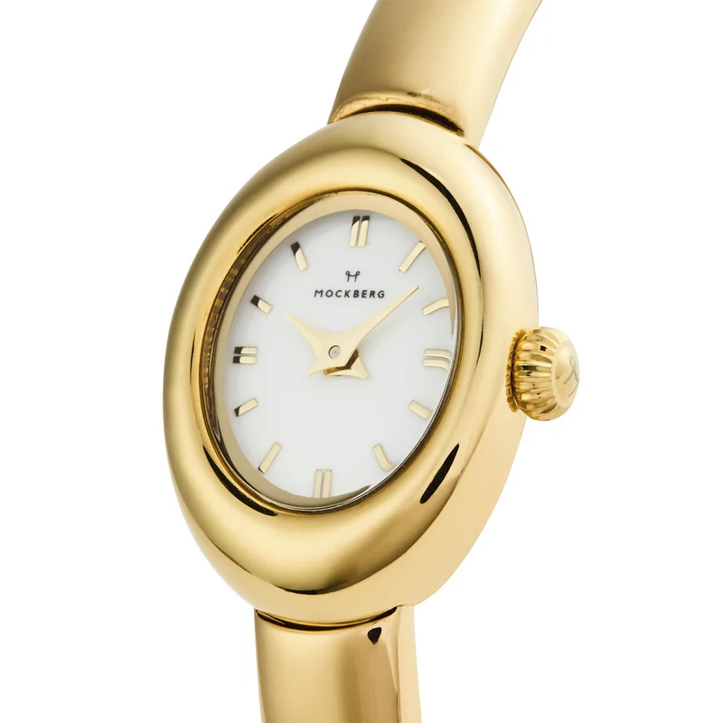 Mockberg Belle Oval Petite Gold Large Bangle Women's Watch MB1771