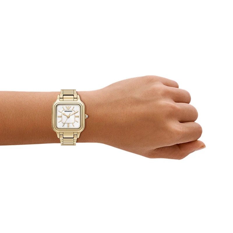 Emporio Armani Square White Dial Watch AR11744