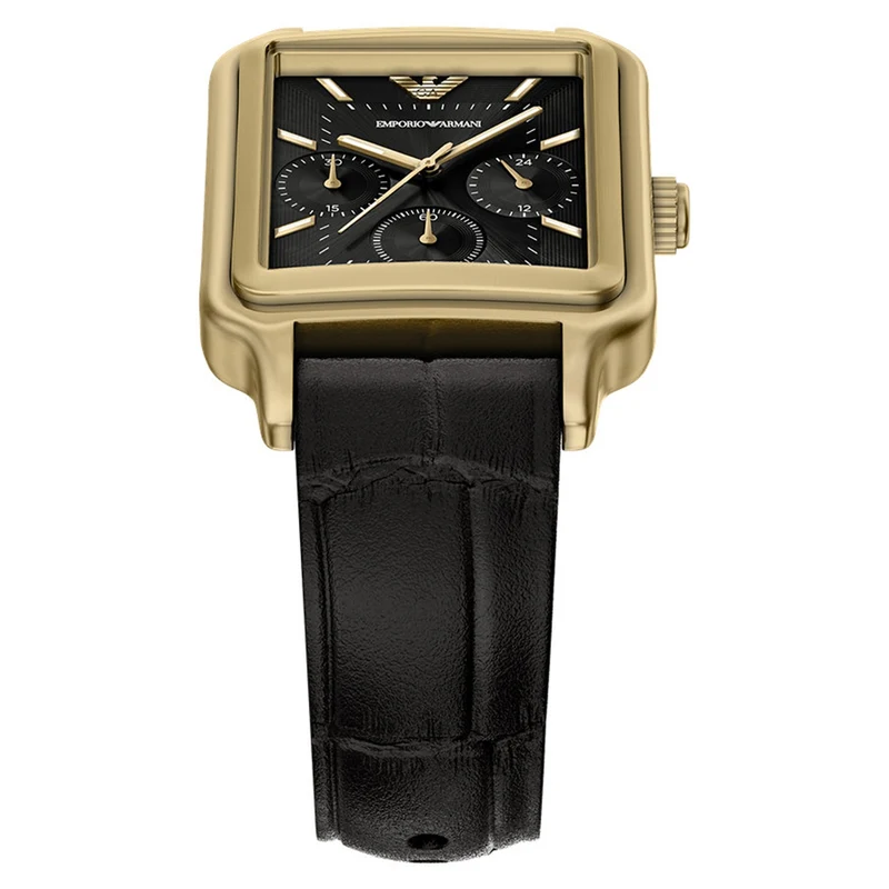 Emporio Armani Rectangular Black Dial Watch AR11753