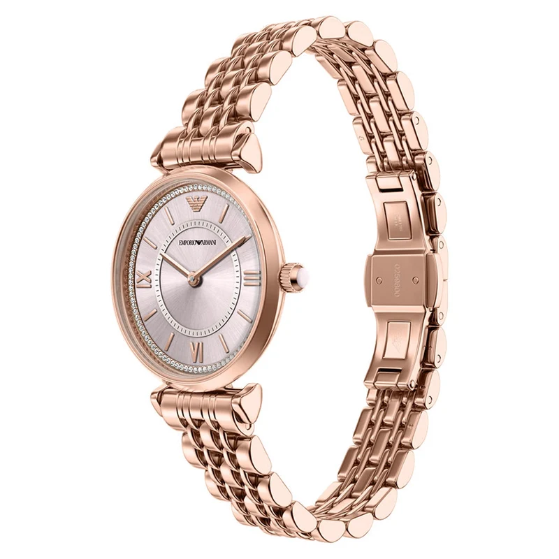 Emporio Armani Round Pink Dial Watch AR11767