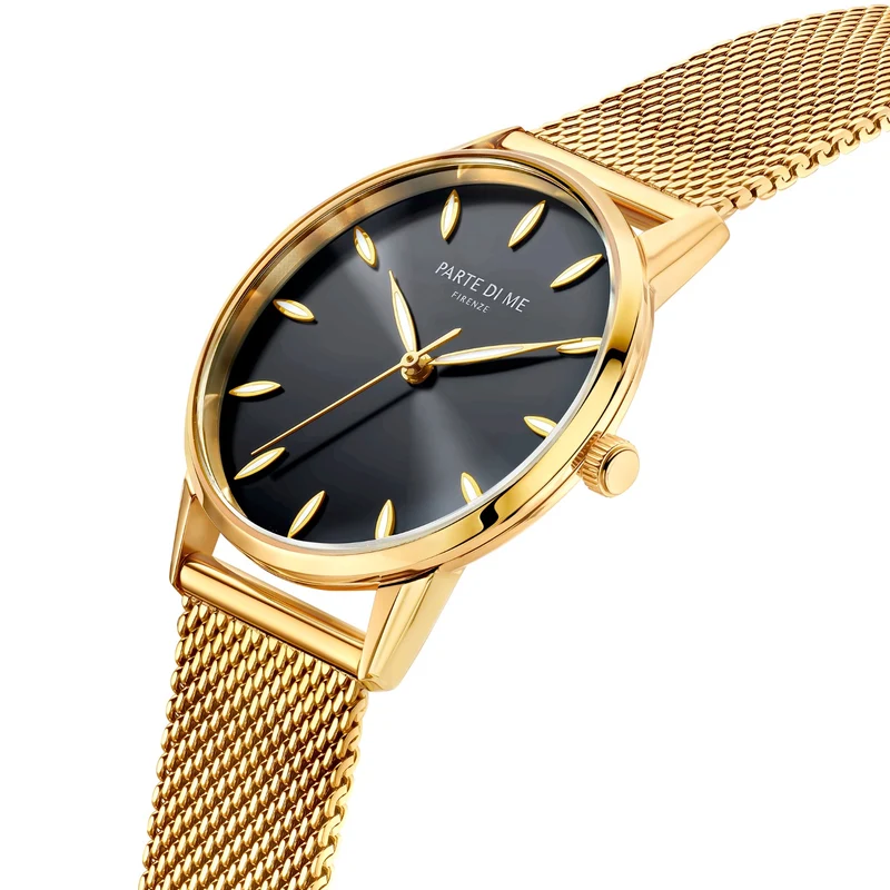 Parte Di Me Orologio rund Damenuhr goldfarben und schwarz PDM09052