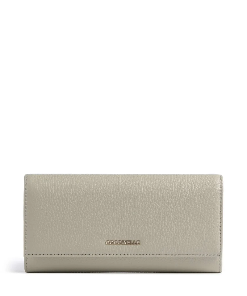 Coccinelle Metallic Soft Geldbörse eucalipto