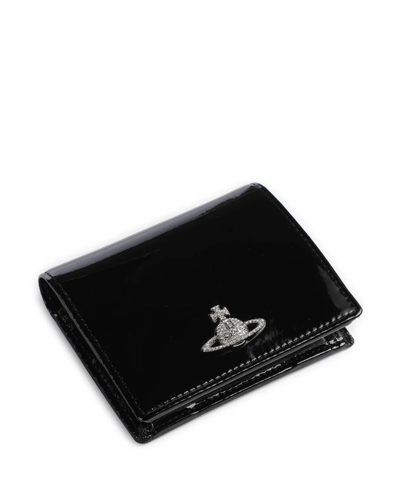 Vivienne Westwood Patent Geldbörse black/diamante orb