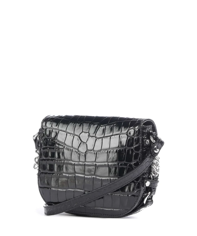 Vivienne Westwood Hunter Embossed Croc Umhängetasche black