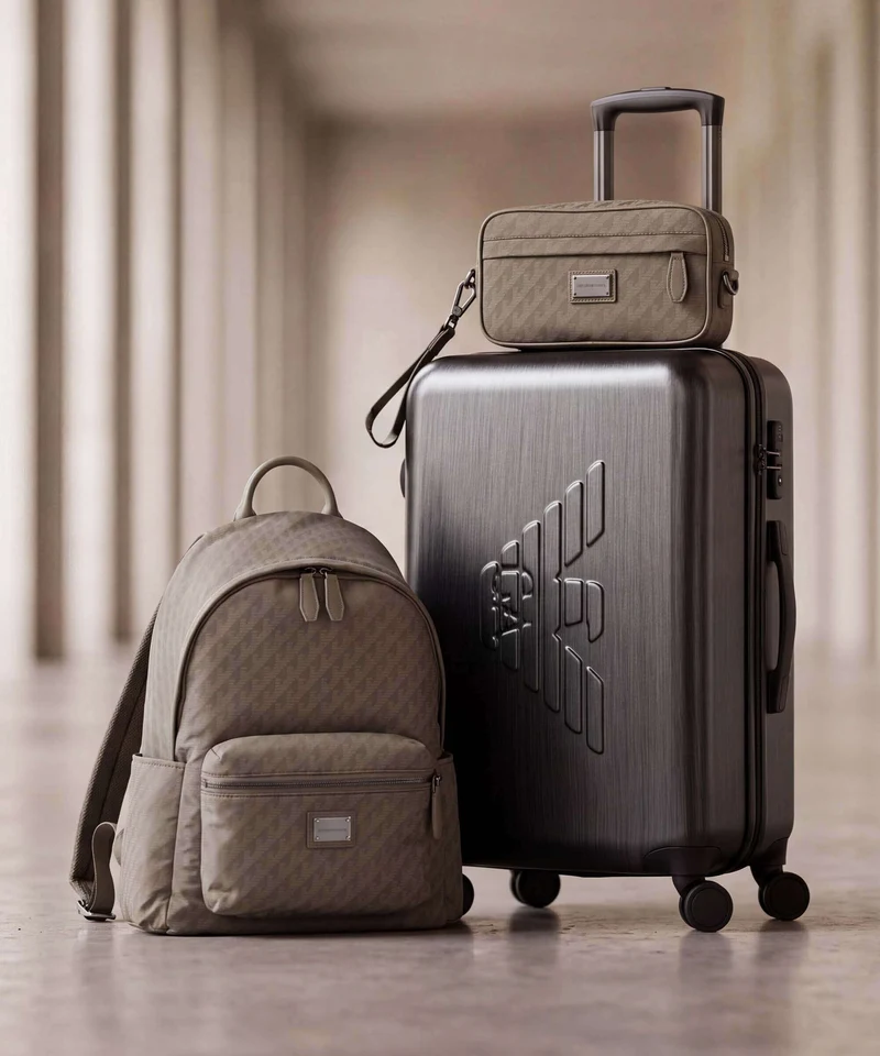 Emporio Armani Big Eagle 4-Rollen Trolley gunmetal