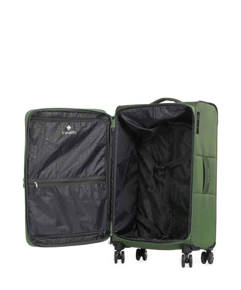 Travelite Cubis 4-Rollen Trolley green